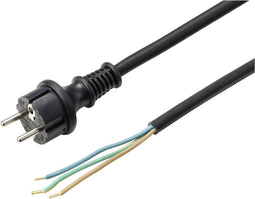 Sygonix SY-6029114 Aansluitkabel Stroom Zwart 10.00 m
