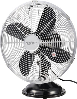 Sygonix Tafelventilator 40 W (Ø x h) 335 mm x 415 mm Zilver