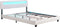 Juskys Paris - Gestoffeerd Bed - LED Verlichting - Wit - 180 x 200 cm