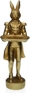Decoratieve figuren Versa Gouden Konijnenvlees 16 x 40 x 12 cm Hars