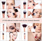 15 delige Make-up kwasten marmerlook - hoge kwaliteit - synthetisch - make-upspons
