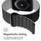 imoshion Siliconen magnetisch bandje - Geschikt voor Apple Watch 1, 2, 3, 4, 5, 6, 7, 8, 9, 10 (42 mm), SE - 38/40/41 mm - Zwart - One Size