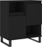 vidaXL - Dressoir - 60x35x70 - cm - bewerkt - hout - zwart