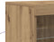 vidaXL - Dressoir - met - LED-verlichting - Artisan - Eiken - 60x37x67 - cm