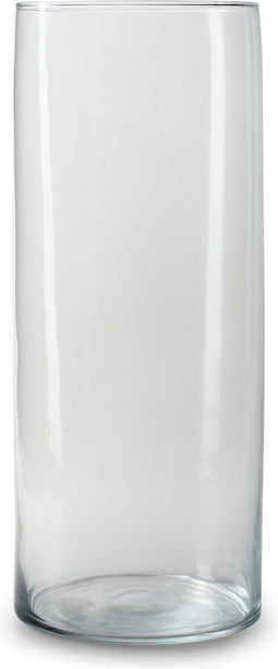 Jodeco Bloemenvaas Chelsea - helder transparant - glas - 12,5 x 30 cm - cilinder vaas