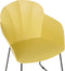 SYLVA - Eetkamerstoel - Geel - Synthetisch materiaal