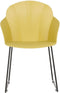 SYLVA - Eetkamerstoel - Geel - Synthetisch materiaal