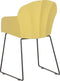 SYLVA - Eetkamerstoel - Geel - Synthetisch materiaal