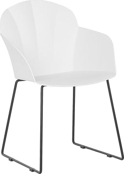 SYLVA - Eetkamerstoel - Wit - Synthetisch materiaal