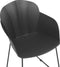 SYLVA - Eetkamerstoel - Zwart - Synthetisch materiaal