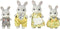 Sylvanian Families 4030 familie katoenstaartkonijn-fluweelzachte speelfiguren