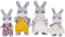 Sylvanian Families 4030 familie katoenstaartkonijn-fluweelzachte speelfiguren