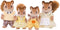 Sylvanian Families 4172 familie walnoot eekhoorn -fluweelzachte speelfiguren