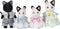 Sylvanian Families 5181 familie tuxedo kat-fluweelzachte speelfiguren