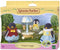 Sylvanian Families 5694 Familie Pinguïn - 3 fluweelzachte speelfiguren- ijsco wagentje