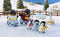 Sylvanian Families 5694 Familie Pinguïn - 3 fluweelzachte speelfiguren- ijsco wagentje