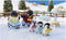 Sylvanian Families 5694 Familie Pinguïn - 3 fluweelzachte speelfiguren- ijsco wagentje