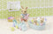 Sylvanian Families 5707 Drieling BABY Creme Konijn Badspeelset- inclusief 3 fluweelzachte baby speelfiguren