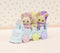 Sylvanian Families 5707 Drieling BABY Creme Konijn Badspeelset- inclusief 3 fluweelzachte baby speelfiguren