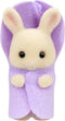 Sylvanian Families 5707 Drieling BABY Creme Konijn Badspeelset- inclusief 3 fluweelzachte baby speelfiguren