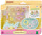 Sylvanian Families 5707 Drieling BABY Creme Konijn Badspeelset- inclusief 3 fluweelzachte baby speelfiguren