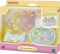 Sylvanian Families 5707 Drieling BABY Creme Konijn Badspeelset- inclusief 3 fluweelzachte baby speelfiguren