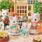 Sylvanian Families 5738 Familie Latte Kat- 4 fluweelzachte speelfiguren