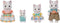 Sylvanian Families 5738 Familie Latte Kat- 4 fluweelzachte speelfiguren