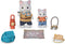 Sylvanian Families 5763 Duo avonturiers - latte kat broer en baby- fluweelzachte speelfiguren