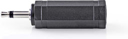 Nedis Mono-Audioadapter - 3,5 mm Male - 6,35 mm Female - Vernikkeld - Recht - ABS - Zwart - 10 Stuks - Polybag
