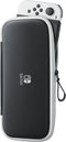 Nintendo Switch OLED - Travel Case - Inclusief screenprotector - Wit/Zwart