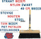 Synx Tool bezem Nylon Straatbezem Zwart 40cm - bezem buiten - Bezems - Tuinbezem - Kunststof haren - Bezem met steel 150 cm - Schrobborstels - Buitenbezem - schoonmaakartikelen - Steel 150 cm