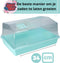 Synx Tools 2x Kweekbak met deksel 37,5 cm - Zaaitray - Kweektray - kweekbak met ventilatie - Tuinieren/Moestuinbak - Moestuin artikelen - Tuin benodigdheden - Vensterbank
