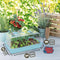 Synx Tools 2x Kweekbak met deksel 37,5 cm - Zaaitray - Kweektray - kweekbak met ventilatie - Tuinieren/Moestuinbak - Moestuin artikelen - Tuin benodigdheden - Vensterbank