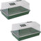 Synx Tools 2x Kweekbak met deksel 37,5 cm - Zaaitray - Kweektray - kweekbak met ventilatie - Tuinieren/Moestuinbak - Moestuin artikelen - Tuin benodigdheden - Vensterbank