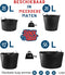 Synx Tools 2X stuks Flexibele kuip emmer 42L - wasmand - zwart - 42 liter - 2x - Opbergmanden - Mand - Wasmanden - Flexibele emmers