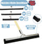 Synx Tools 75cm Vloertrekker met steel 150cm - Vloerwisser - Trekker - Trekkers - Zwart - Vloermop/Vloerreiniger - Watertrekker Met Houten Steel 150cm
