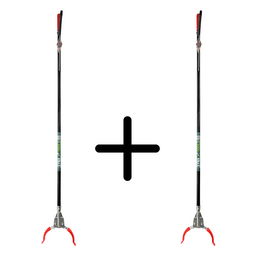 Synx Tools Afvalgrijper 2stuks - met lange steel - 110cm - afvalgrijper voor zwerfvuil - afval grijp