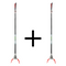 Synx Tools Afvalgrijper 2stuks - met lange steel - 110cm - afvalgrijper voor zwerfvuil - afval grijp