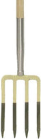 Synx Tools Amerikaans Spitvork 4-tands - Hooivorken - Bodembewerkers - Harken - Paardenstal vork - Spitsvork - Incl. Steel 85cm