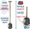 Synx Tools Bats 000 - Schoppen / Spades - Bats stelen - Scheppen - Tuinartikelen - schepjes - Inclusief steel 100cm.