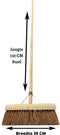 Synx Tools bezem Binnenbezem Coco 29cm - Zachte Bezems - Bezem - Bezems - Kamerveger - Zaalveger / Zachte Besem - Incl. Steel 120cm - Binnen Bezem - Veger