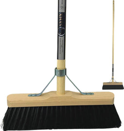 Synx Tools bezem Binnenbezem Paardenhaar 29cm - Zachte Bezems - Bezem - Bezems - Kamerveger - Zaalveger / Zachte Besem - Incl. Steel 120cm - Binnen Bezem - Veger