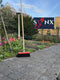 Synx Tools Bezem Colombo StadsBezem 30cm - Rode kap - Natuurvezel haren - Straatbezem haren - Bezems Buiten - Schrobborstels - Buitenbezem steel 150cm