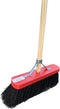 Synx Tools Bezem Colombo StadsBezem 30cm - Rode kap - Natuurvezel haren - Straatbezem haren - Bezems Buiten - Schrobborstels - Buitenbezem steel 150cm