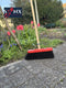 Synx Tools Bezem Colombo StadsBezem 30cm - Rode kap - Natuurvezel haren - Straatbezem haren - Bezems Buiten - Schrobborstels - Buitenbezem steel 150cm