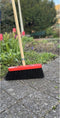 Synx Tools Bezem Colombo StadsBezem 30cm - Rode kap - Natuurvezel haren - Straatbezem haren - Bezems Buiten - Schrobborstels - Buitenbezem steel 150cm
