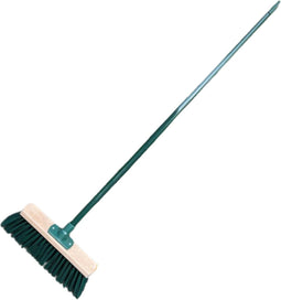 Synx Tools Bezem Groen - Straatbezem / Buitenbezems - Bezems met Steel 117 cm - Buiten bezem - Veger - Schoonmaken - Besem