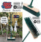 Synx Tools Bezem Groen - Straatbezem / Buitenbezems - Bezems met Steel 117 cm - Buiten bezem - Veger - Schoonmaken - Besem