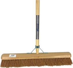 Synx Tools bezem kokos BinnenBezem Cocos 60 cm - Bezem - Bezems - Zaalveger - Zachte Bezem - Veger - Cocosharen - met Houten steel 150cm